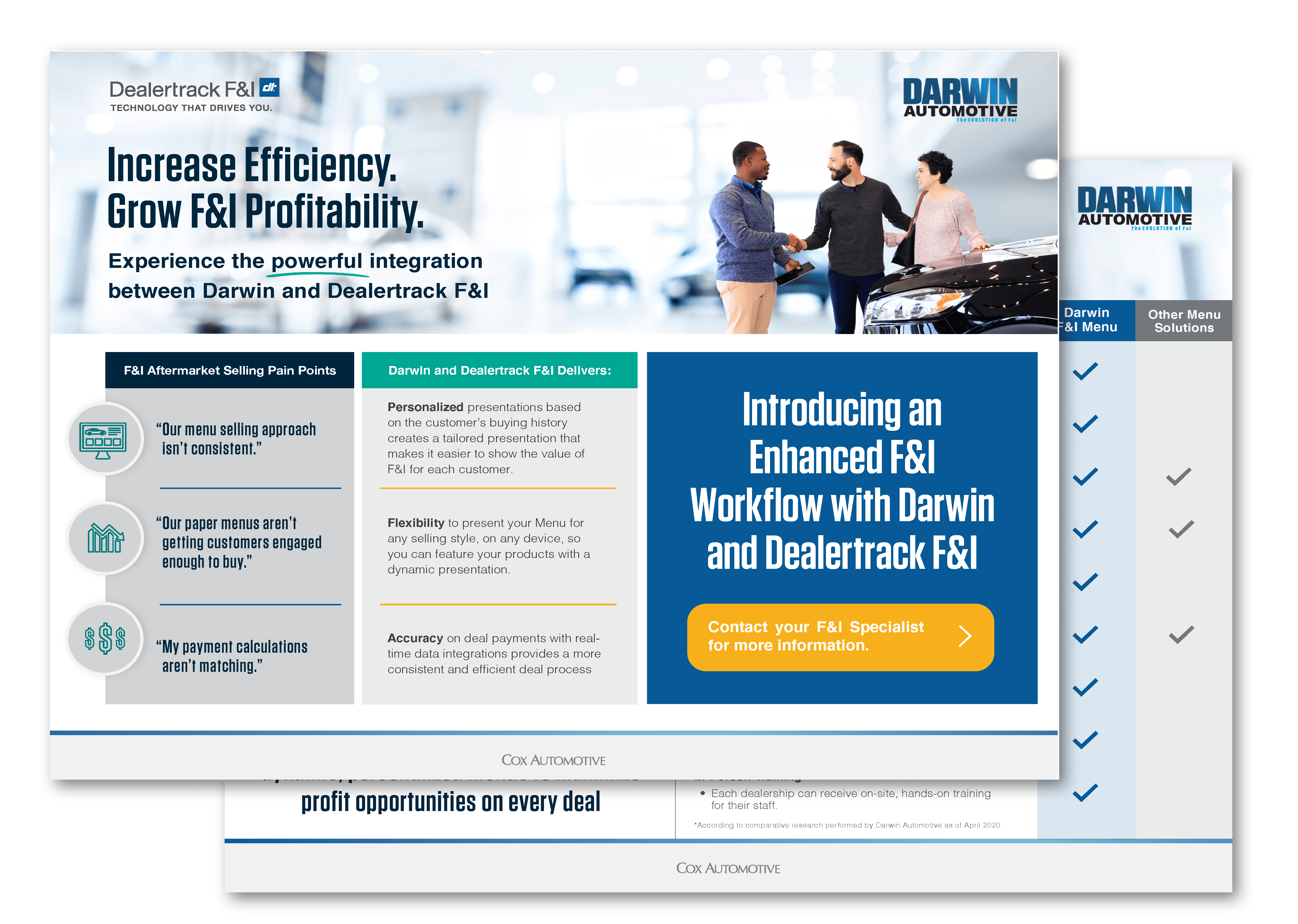 Dealertrack Menu Dealertrack: Darwin Menu