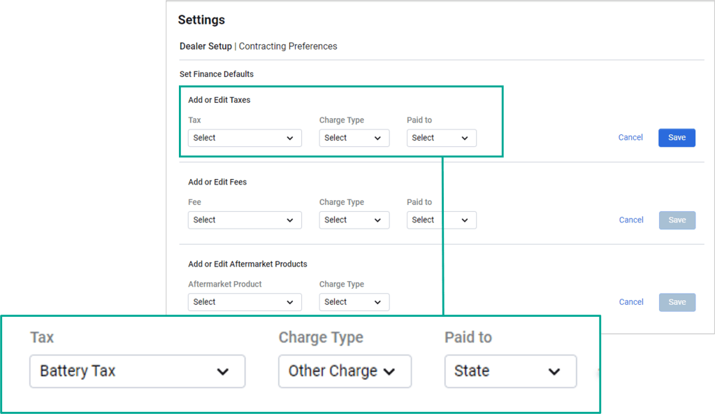 Dealer Preferences Screen.03