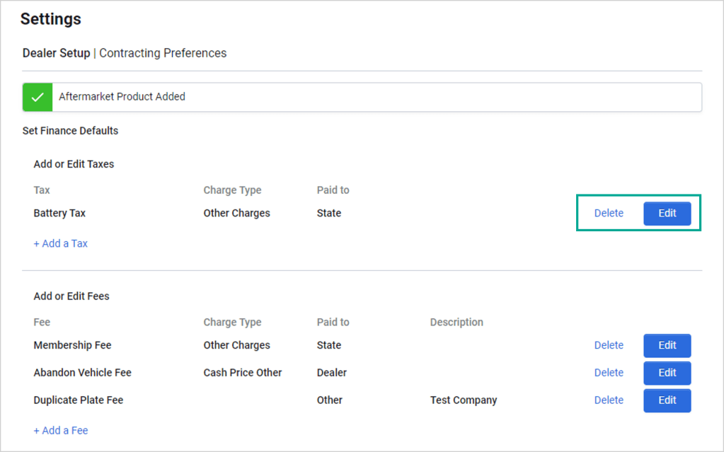 Dealer Preferences Screen.04